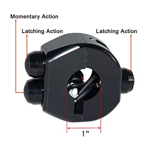 1" CNC Aluminum Alloy Motorcycle Switches Handlebar Mount Switch Headlight Fog Light ON Off Start Kill Horn Lock Reset Button