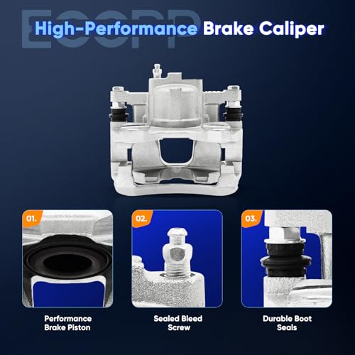 ECCPP 18B5046 18B5047 Rear Left & Right Disc Brake Caliper Assembly - size: Rear[18B5046 18B5047]