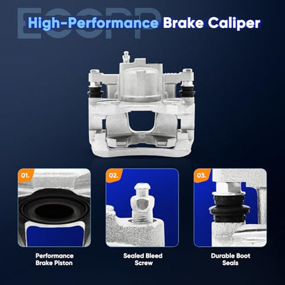 ECCPP 18B5046 18B5047 Rear Left & Right Disc Brake Caliper Assembly - size: Rear[18B5046 18B5047]