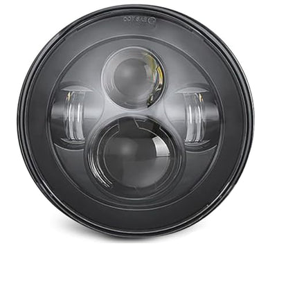 SUNPIE 7 inch Black Head light Compatible with H_arley Street Glide/Electra/Tri Glide, Compatible with Road King - color: Black