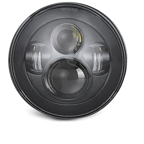SUNPIE 7 inch Black Head light Compatible with H_arley Street Glide/Electra/Tri Glide, Compatible with Road King - color: Black