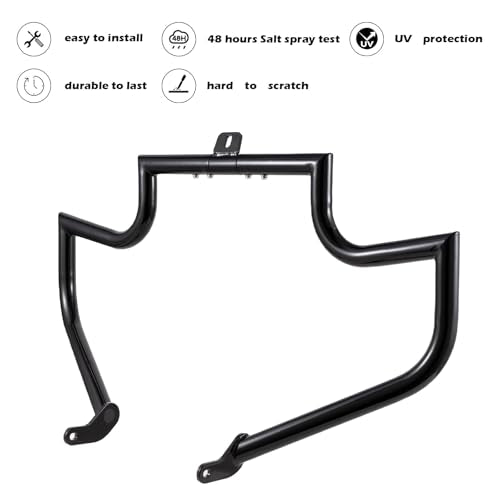 Kinglemc Crash Bar Engine Guard for Harley Softail(Gloss Black-B) - color: Gloss Black-B