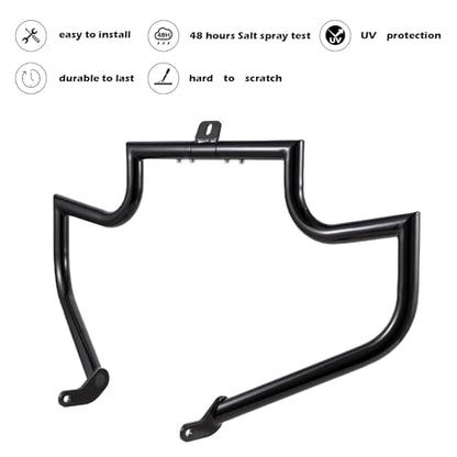 Kinglemc Crash Bar Engine Guard for Harley Softail(Gloss Black-B) - color: Gloss Black-B