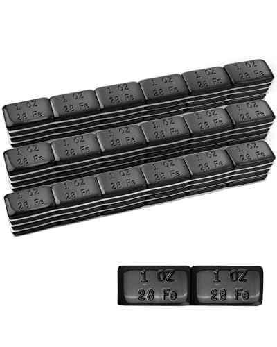 Upgraded 1oz Steel Adhesive Stick-On Wheel Weights, Black 72pcs - color: Black, size: 1oz - 72PCS