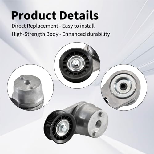 Drive Belt Tensioner 38172 Fit for Chevy GMC Silverado Express Sierra Savana 2500 3500 HD Kodiak Topkick C4500 C5500 2002-2010 V8 6.6L Pulley Tensioners
