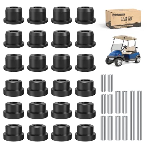 10L0L Complete Golf Cart Bushing Sleeve kit for Club Car Precedent 2004-up Golf Cart, Replace OEM 102506601 102506301 102506401 102287401 102288101 102287601 102287701 - style: Front and Rear
