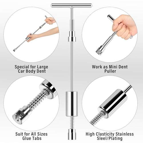 35PCS Paintless Dent Repair Tools Dent Puller Kit Dent Removal Slide Hammer Glue Sticks Reverse Hammer Glue Tabs for Car Hail Damage Repair - color: Repair Kit C