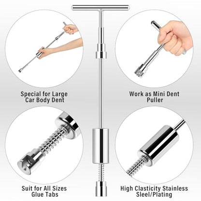 35PCS Paintless Dent Repair Tools Dent Puller Kit Dent Removal Slide Hammer Glue Sticks Reverse Hammer Glue Tabs for Car Hail Damage Repair - color: Repair Kit C
