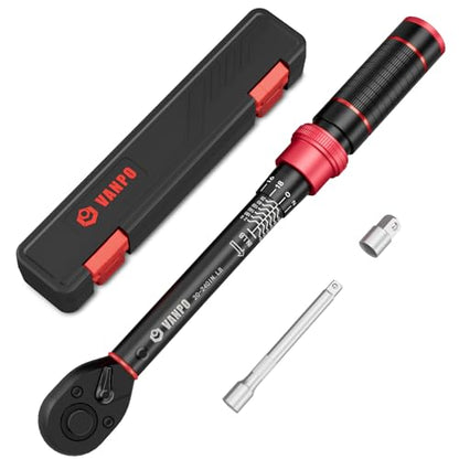 VANPO 1/4-Inch Drive Click Torque Wrench, 20-240 in.lb for Bike - size: 1/4-Inch (20-240 In-Lb / 2.3-27.1 Nm)