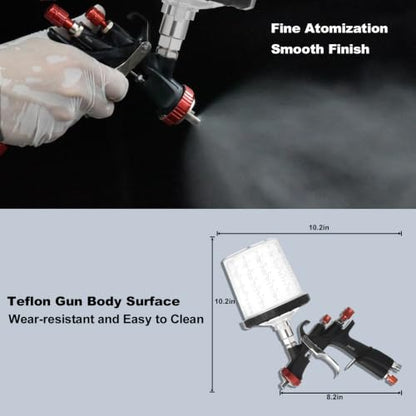 AEROPRO Tools R500 LVLP Air Spray Gun with 22 Ounce Disposable Paint Cups - size: A610 With Disposable Cup Kit