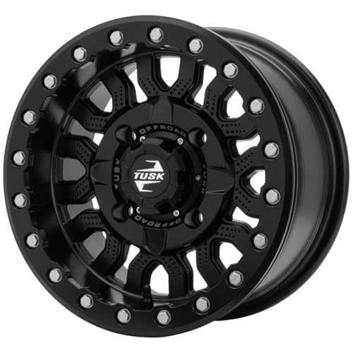 4/156 Tusk Fremont Beadlock Wheel 15x7 Compatible with Polaris RZR XP Turbo 2016-2026 /Yamaha YXZ 1000 2019-2026 (Matte Black, Offset 5.0 + 2.0) - color: Matte Black, size: Offset 5.0 + 2.0