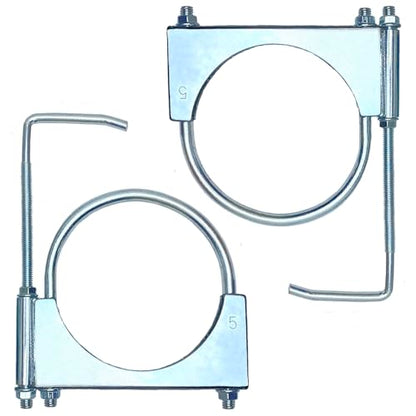 5" Universal Exhaust Clamp With Hanger, Muffler Hanger, 2 Pack - size: 5 Inch-2 PACK