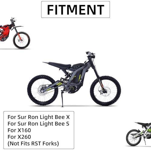 JFG RACING Electric Dirt Bike Front Fender for Surron Light Bee X/X160/X260 - color: black-2
