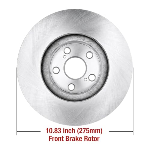 HUSCH Brake Kit Ceramic Brake Pads and Brake Rotors Fit for Toyota Corolla - size: 31270+D923