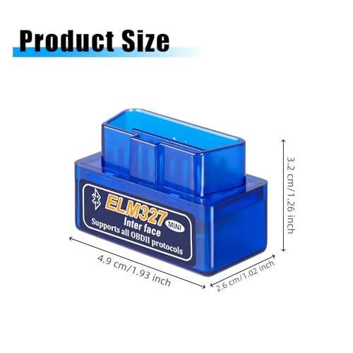OBD2 Scanner Bluetooth, ELM327 Bluetooth OBD2 Scanner Code Reader