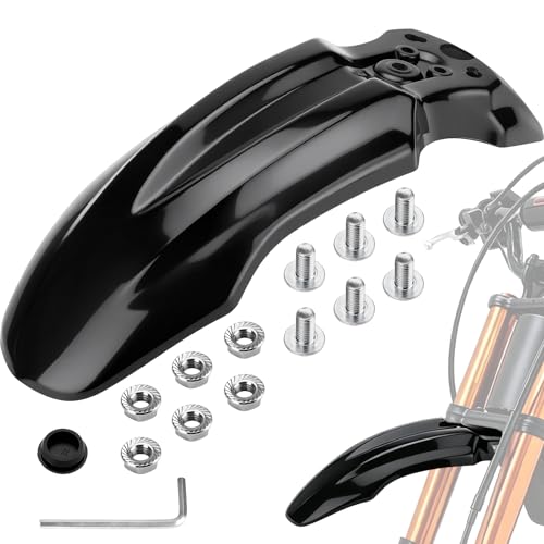 Dirt Bike Front Fender for Tutto Tuttio Soleil01 Yozma IN10 Razor MX350 MX400 MX650 MX500 MX125 Electric Dirt Bike CRF50 Style 125CC Pit Dirt Bike Plastic Mudguard Splash (Black) - color: Black