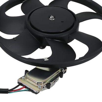 maXpeedingrods Right Passenger Side Electric Cooling Fan w/Module Fits for Audi S4 2010-2012, for Audi S5 2008-2012, 8K0959455E A0028A0114 - size: 8K0959455E