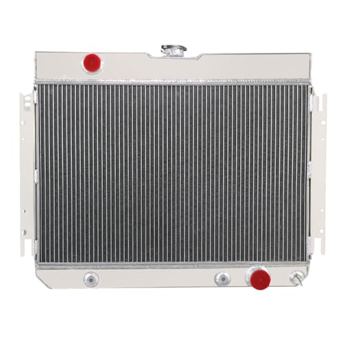 3 Row All Aluminum Radiator compatible with 1963-68 Chevy Bel Air/Impala/Biscayne El Camino - size: 3 Row Radiator