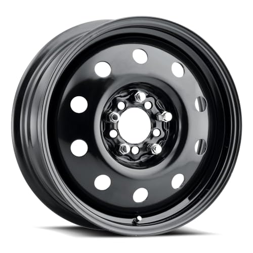 Allied 83B FWD Black Mod 15X6" 5X100 & 5X115 Bolt Patterns +35mm Offset 4.88" BS Satin Black Passenger Car Wheel, Bolt-on OE Replacement, Car Mods, FWD, AWD, SUV and CUV Steel Wheel - size: 15X6" 5X100/5X115 +35 (4.88" BS)