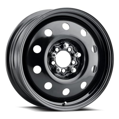 Allied 83B FWD Black Mod 15X6" 5X100 & 5X115 Bolt Patterns +35mm Offset 4.88" BS Satin Black Passenger Car Wheel, Bolt-on OE Replacement, Car Mods, FWD, AWD, SUV and CUV Steel Wheel - size: 15X6" 5X100/5X115 +35 (4.88" BS)