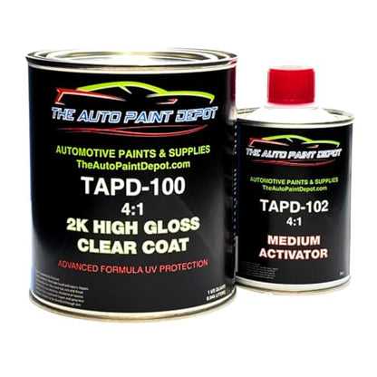 Auto Paint Depot Touch Up Paint - High Gloss Clear Coat -Made in the USA (4:1 Quart with Medium Activator)
