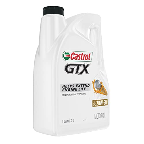 Castrol GTX 20W-50 Motor Oil, 5 Quart, Pack of 2 - size: 5 Quarts (Pack of 2)