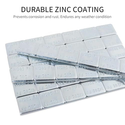 Eisen Stick on Adhesive Wheel Weights, 1/2oz, 144pcs, Grey, Zinc