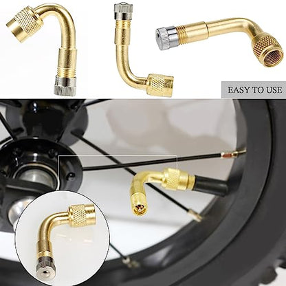 5 Pack Tire Valve Extension, 2Pcs 8.25 Inch Flexible Valve Stem Extenders - color: Black1