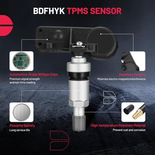 BDFHYK TPMS Sensor Compatible with Ford, Compatible with Lincoln Mercury Tire Pressure Monitoring System (TPMS) Sensors Replaces# DE8T-1A180-A 9L3Z-1A-189A DR3Z-1A189A 315MHz 4PCS - style: DE8T-1A180-AA