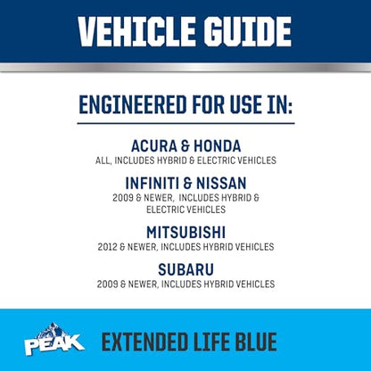 PEAK OET Extended Life Blue Concentrate Antifreeze/Coolant for Asian Vehicles, 1 Gal. (Pack of 2) - size: Concentrate (Pack of 2)