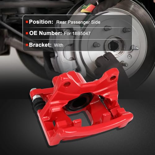 cciyu Rear Left/Right Disc Brake Caliper Assembly with Bracket 18B5047 - size: Rear Right[18B5047]