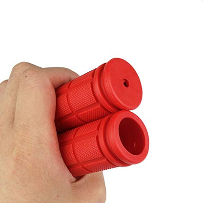 4 Pairs Bicycle Handle Bar Grips Mushroom Grips for BMX/MTB/Road Mountain Bikes - color: red