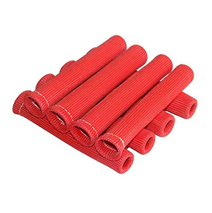 Red Spark Plug Wire Heat Shield Spark Plug Wire Heat Shield Sleeve Spark Plug Boot Protector Boots Wrap for SBC BBC 350 454 8PCS Plug Wire Covers - 2500F High Temp Protection - color: Red