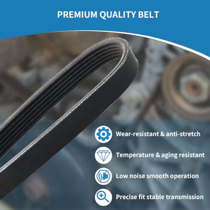 38416 Engine Belt Tensioner Serpentine Belt Drive Idler Pulley Kit - size: 90K-38416
