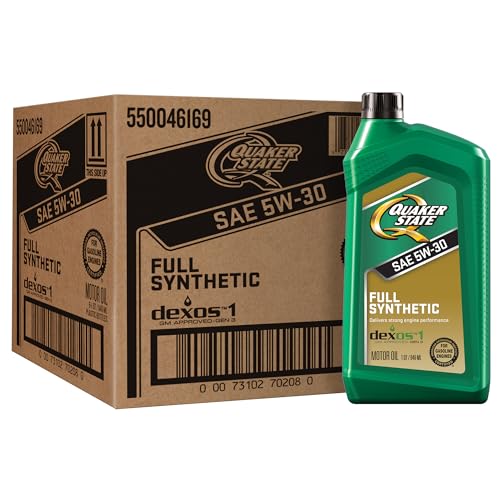 Quaker State Full Synthetic 5W-30 Motor Oil, 1 Quart (6 Pack) - size: 1 Quart, style: 6-Pack