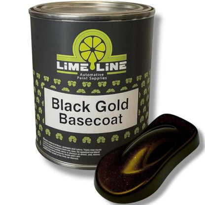 LiME LiNE Shadow LiNE Automotive Basecoat - Changes with Light - Black in the Shadows, Dazzling Metallic Under Light - 2K Clearcoat Topcoat Required (Black Gold, 1 Quart) - color: Black Gold, size: 32 Fl Oz (Pack of 1)