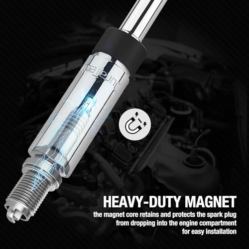 DURATECH 5/8" Swivel Magnetic Spark Plug Socket, spark plug gap tool - size: 5/8" x 3/8" x 6"