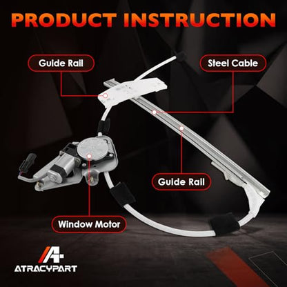 Front Left & Right Side Window Regulator with Motor Set - size: 741-526/527