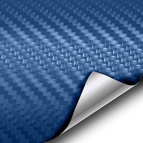 VViViD Dry Carbon Fibre Detailing Vinyl Wrap Tape 2" x 20ft DIY Roll (Navy Blue) - color: Carbon Fiber Navy Blue