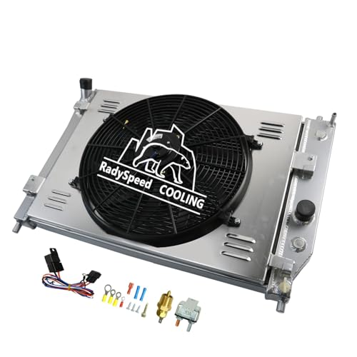 3 Row Aluminum Radiator+Shroud Fan for 2005-2013 Chevy Corvette 6.0 6.2L 7.0L V8, radiators,replacement radiator, aluminum radiator