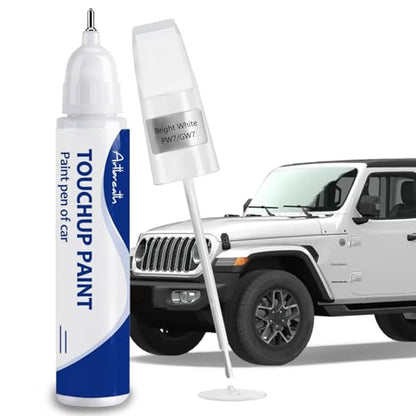 Bright White PW7/GW7 Touch Up Paint for Jeep OEM Color Match Car Paint Pen - color: Bright White(PW7/GW7)