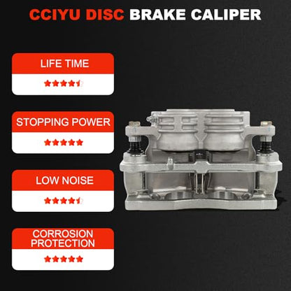 cciyu Front Left Disc Brake Caliper Assembly w/Bracket 18B4798 - size: Front Left[18B4798]