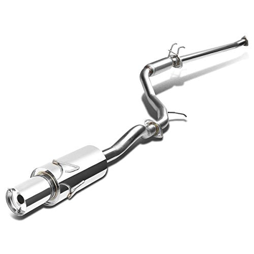 DNA MOTORING CBE-HC06EX Stainless Steel Cat Back Exhaust System [Compatible with 06-11 Honda Civic EX 1.8L] - style: Round