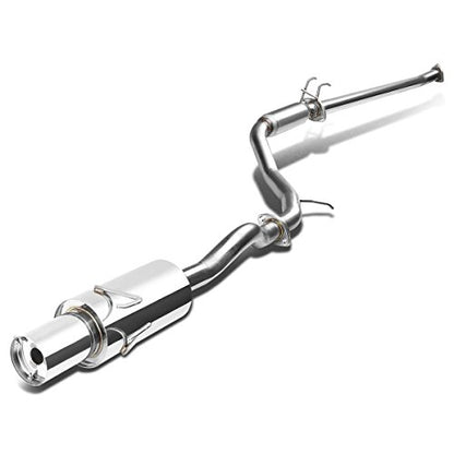 DNA MOTORING CBE-HC06EX Stainless Steel Cat Back Exhaust System [Compatible with 06-11 Honda Civic EX 1.8L] - style: Round