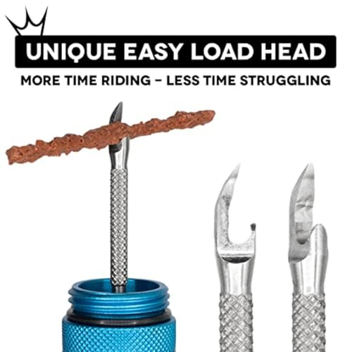 Peaty's Tubeless Bike Tyre Puncture Repair Plugger Kit - for MTB, Road & XC Bicycle Tyres - Unique Single-Sided Fork, for Rapid Puncture Repair to Fix Punctures Fast - 3X 3mm & 1.5mm Plugs - color: Red