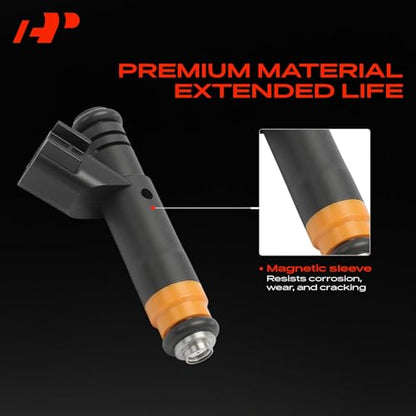 A-Premium 1 Hole Fuel Injectors Set of 6 Compatible with Ford
