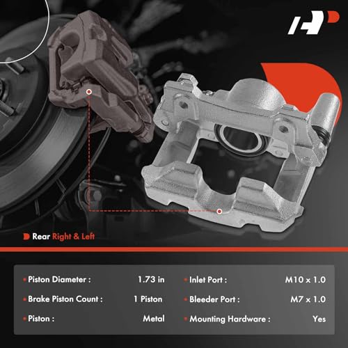 A-Premium Rear Left and Right Side Disc Brake Caliper with Bracket - style: Rear Driver and Passenger Side