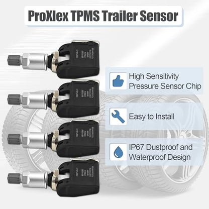 13545366 Set of 4 Trailer TPMS Sensors 433MHz Fit for GMC