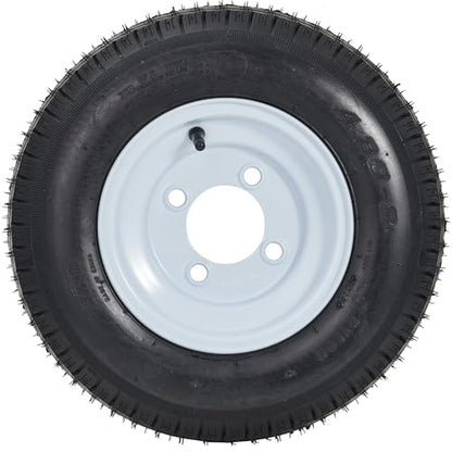 Garvee 2 Pack 4.80-8 4.80x8 480-8 Trailer Tires with 8 inch Rims, 4 Lug on 4 inch, Center Bore 2.85 inch, Multi-Function Utility Trailer Tire for Travel/Landscape/Cargo/Boat/Horse/Farm/Lawn Mower - size: 4.80-8, style: 4 lug on 4"