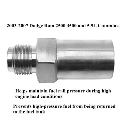 Fuel Injector Common Rail Fuel Plug-1050070 Replacement for Diesel Injection Pressure Regulator Relief Valve Plug 2003-2007 Ram 2500 3500 Dod-ge 5.9L Cum-mins